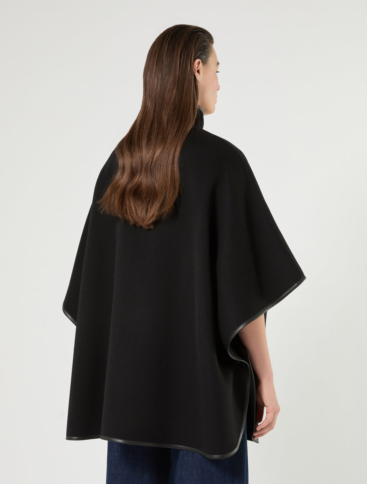 Marina Rinaldi Double Wool and Nylon Cape