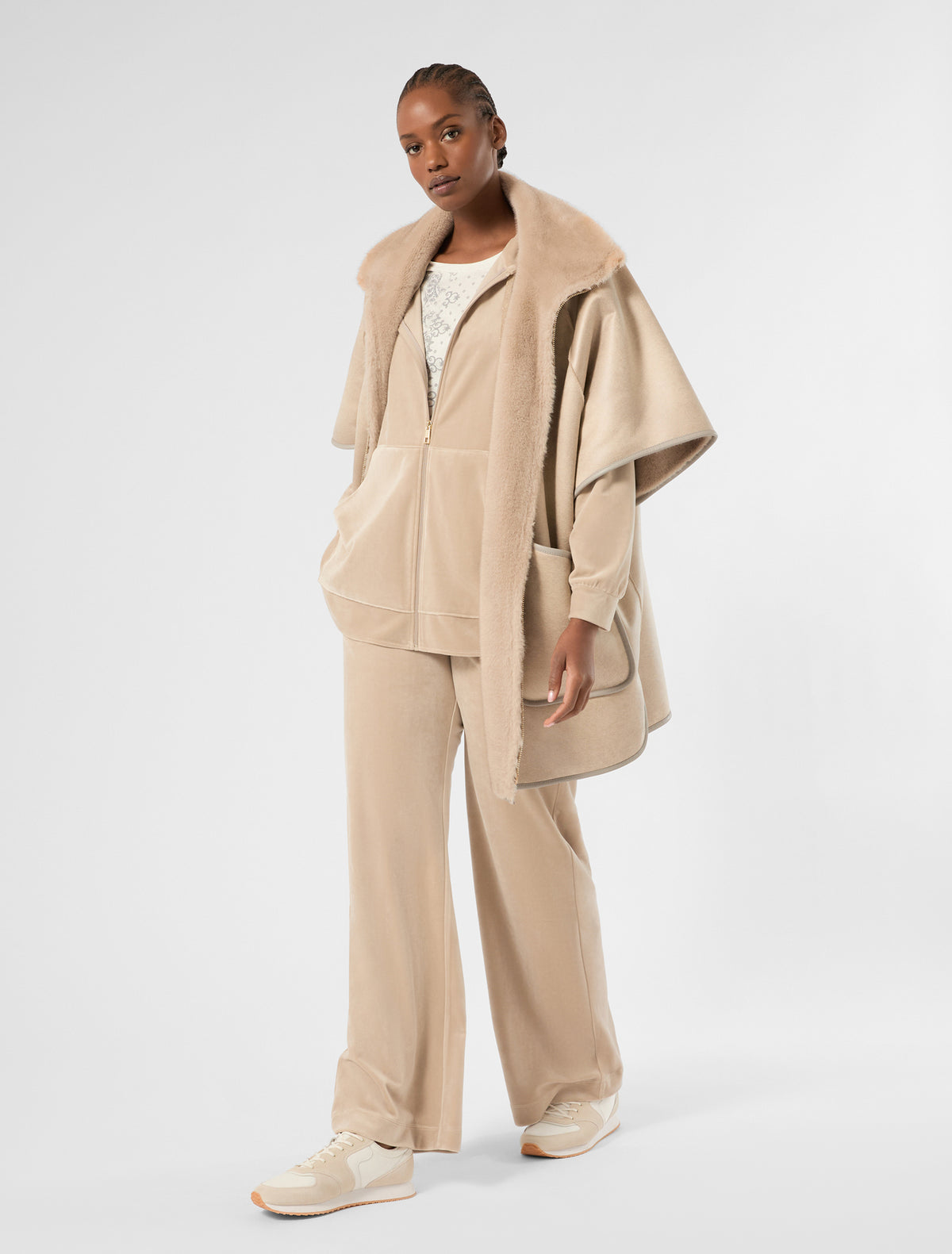 Marina Rinaldi Chenille Wide-Leg Trousers