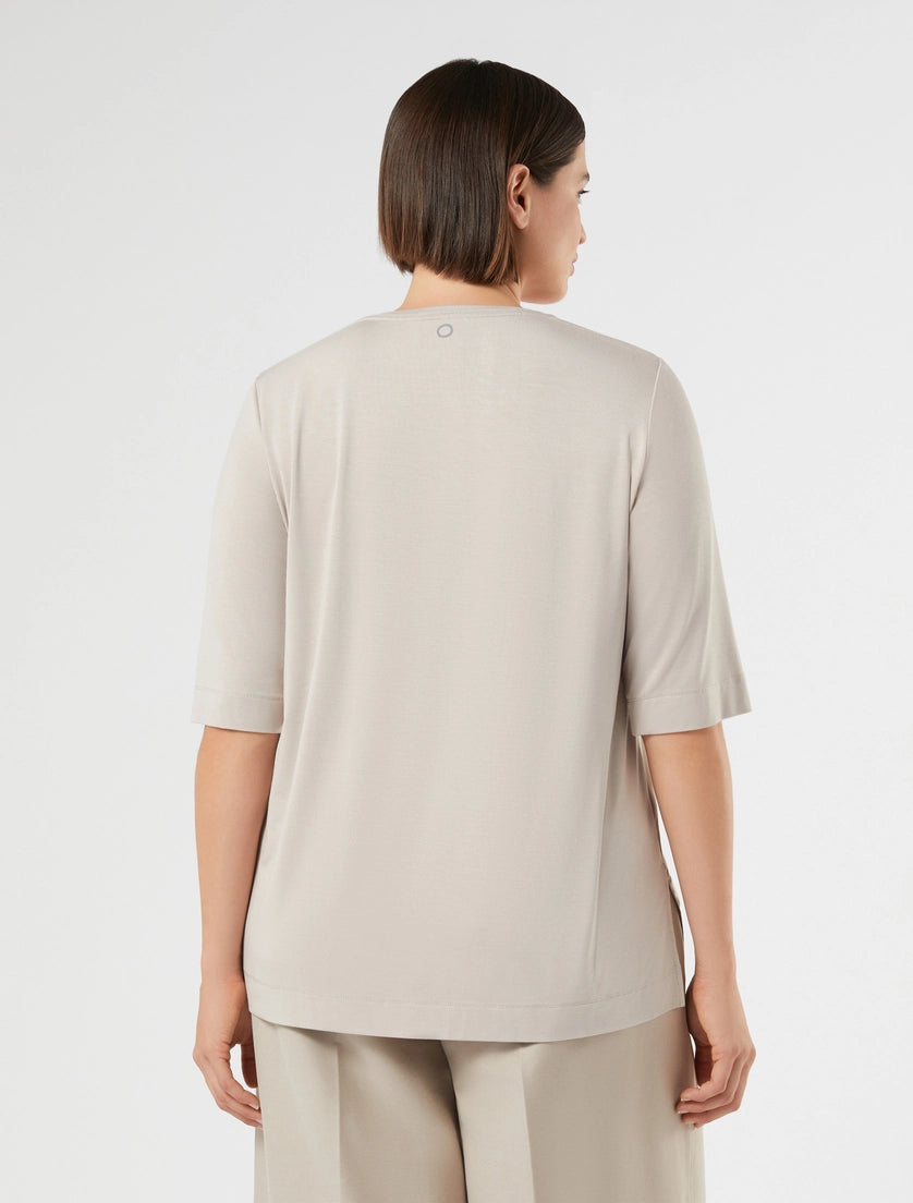 Marina Rinaldi Jersey and silk T-shirt