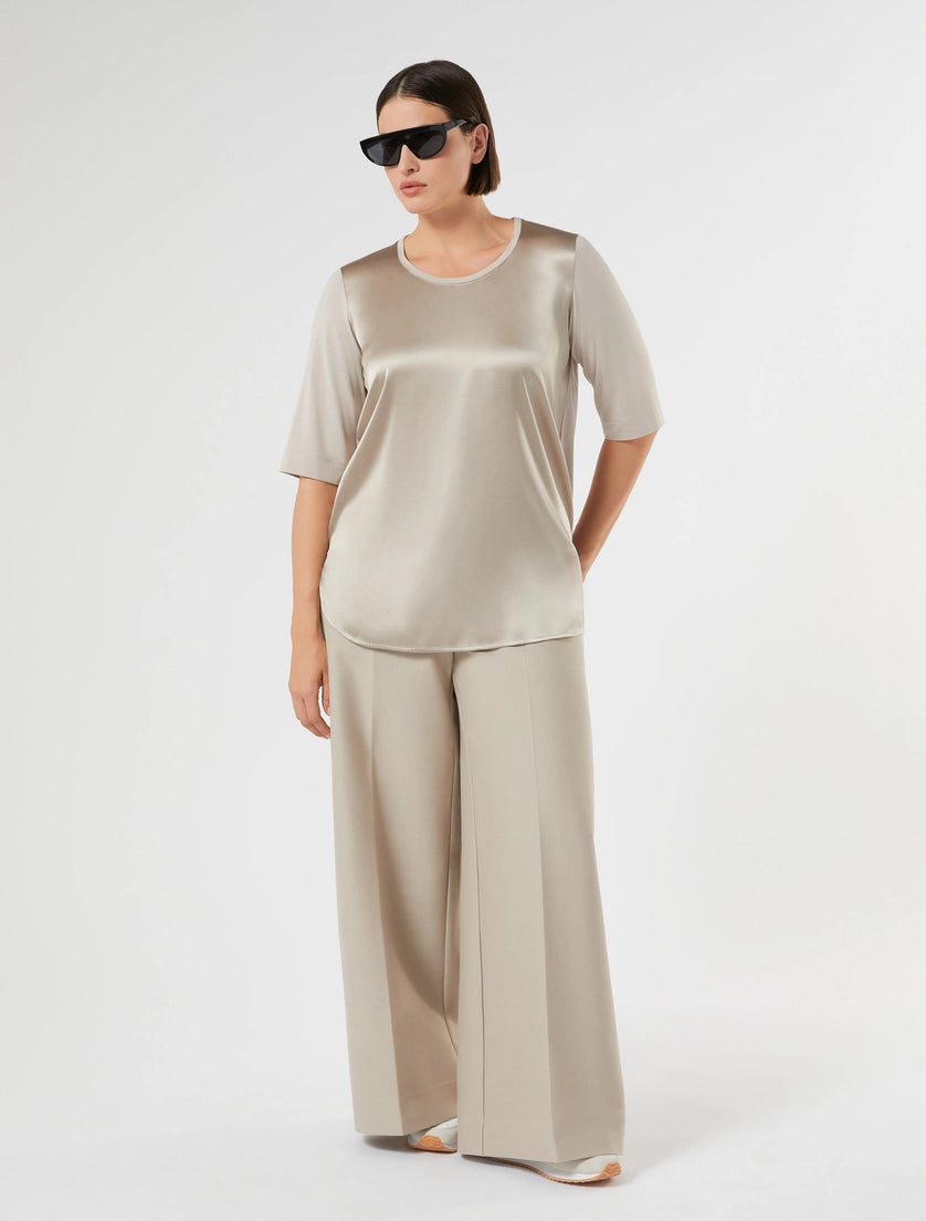 Marina Rinaldi Jersey and silk T-shirt