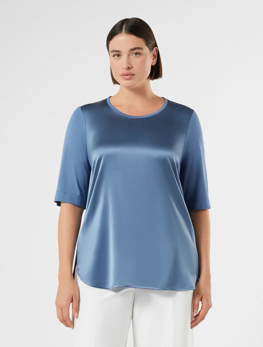 Marina Rinaldi Jersey and silk T-shirt