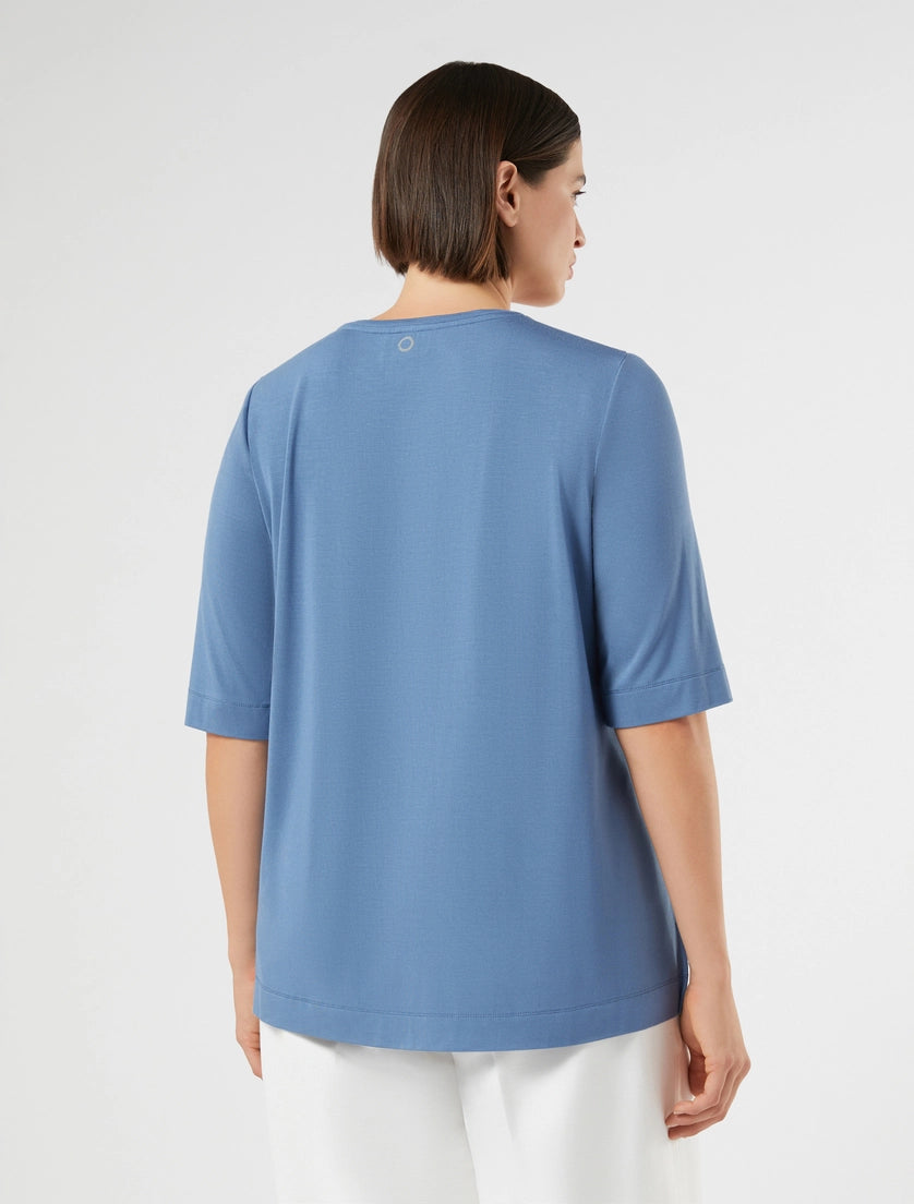 Marina Rinaldi Jersey and silk T-shirt