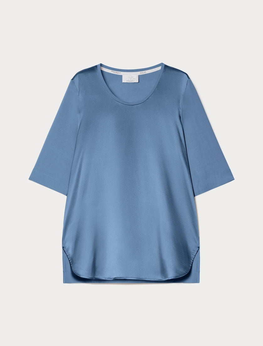 Marina Rinaldi Jersey and silk T-shirt