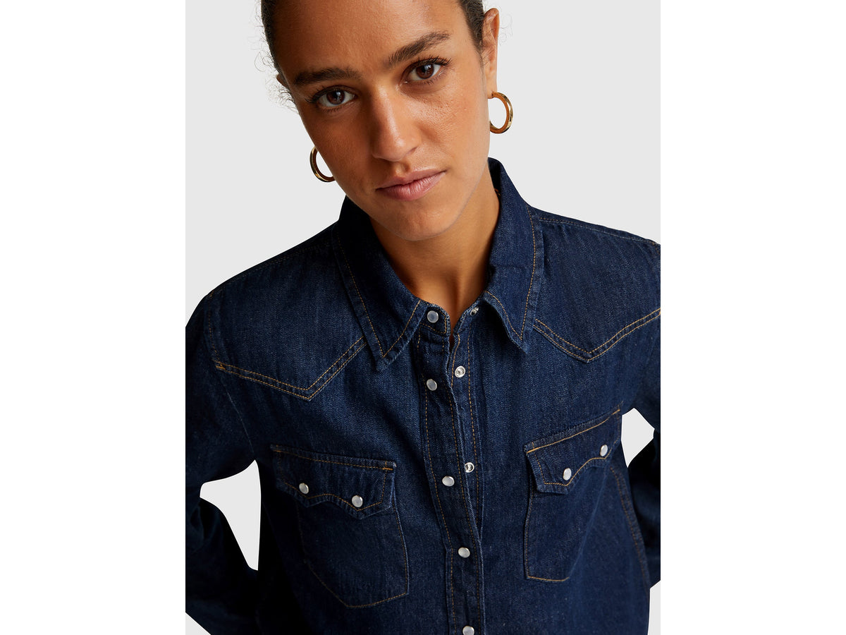 Benetton Western denim shirt
