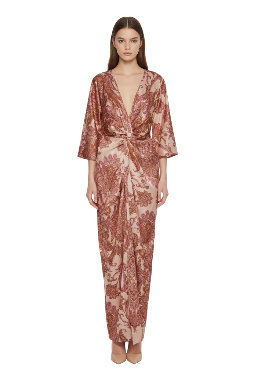 BSB Maxi dress wrap with knot design