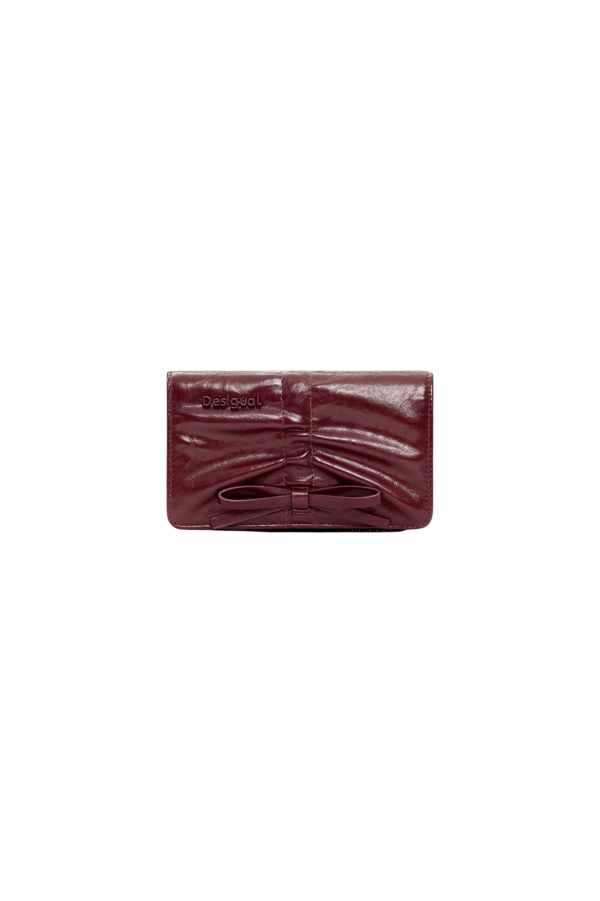 Desigual Small purse with bow details, decorative ruching