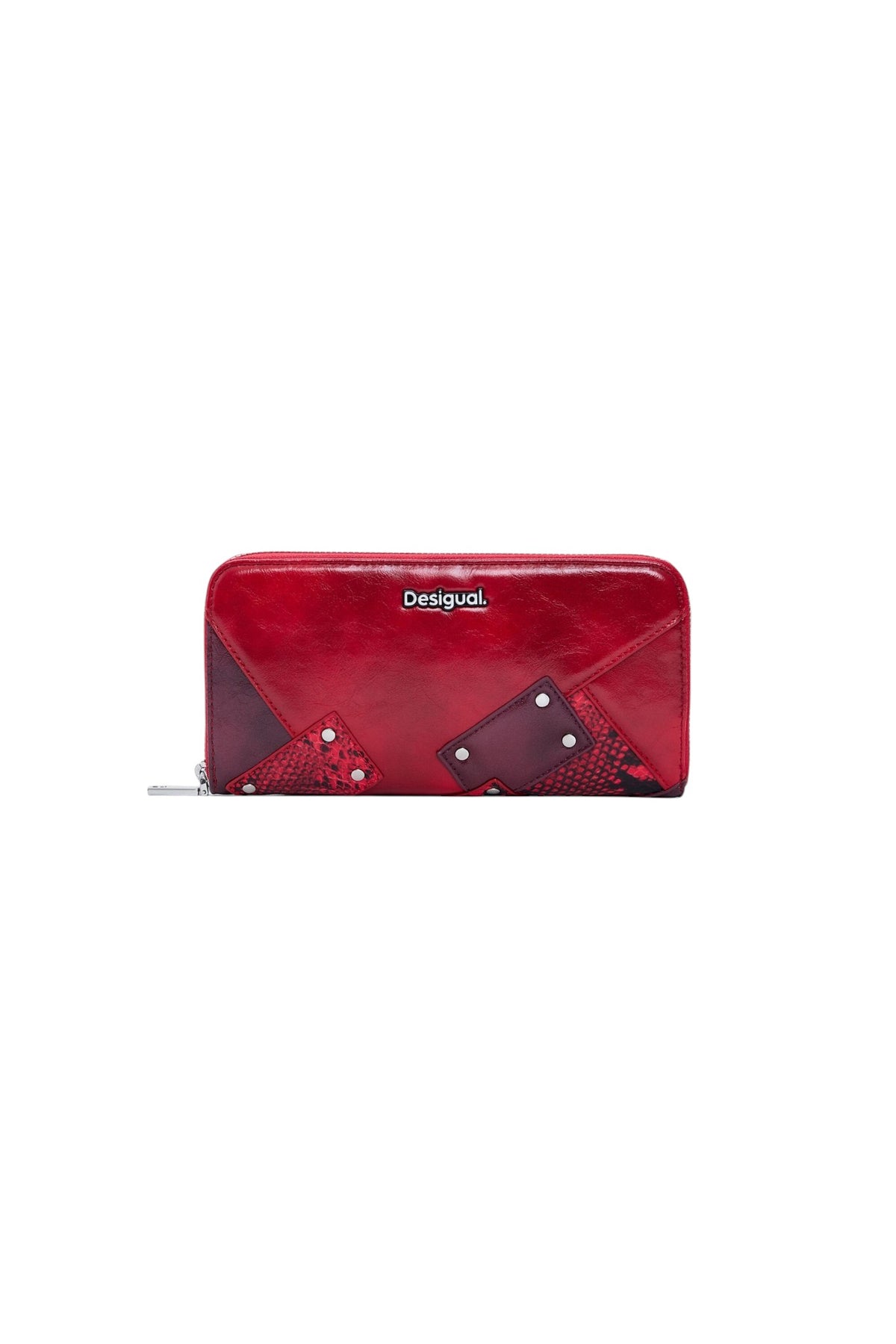 Desigual Large purse with patch-style patchwork print
