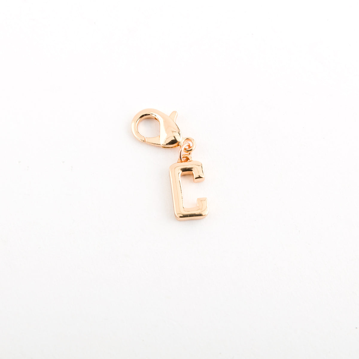 Carpisa Carpisa Letter C Charm Rose Gold Plated Initial Pendant with Lobster Clasp