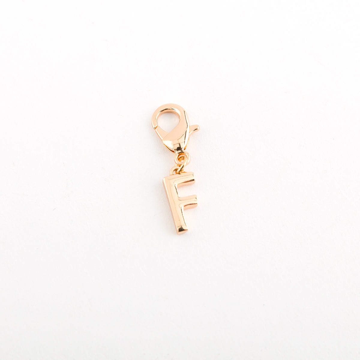 Carpisa Carpisa Letter F Charm Rose Gold Plated Initial Pendant with Lobster Clasp