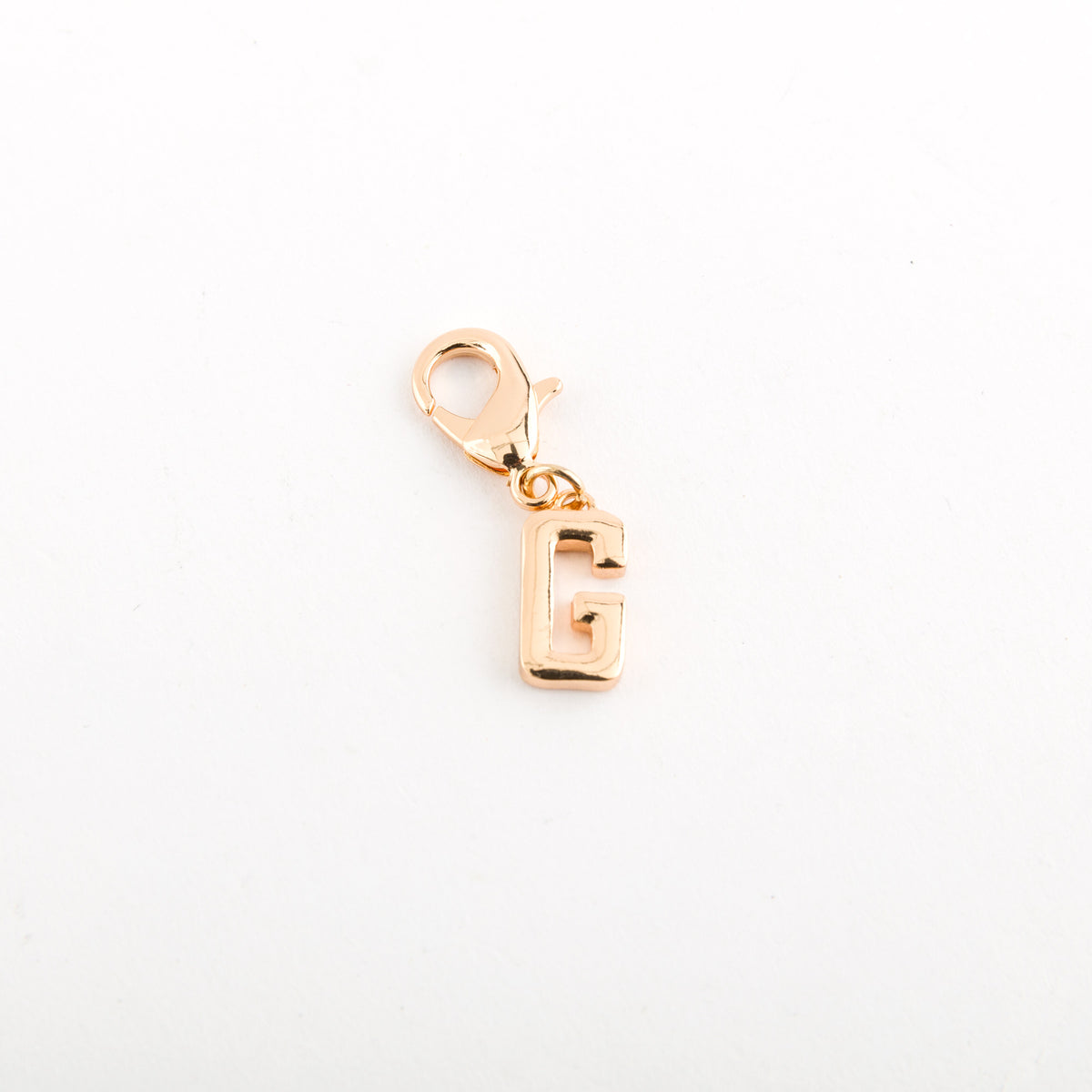 Carpisa Carpisa Letter G Charm Rose Gold Plated Initial Pendant with Lobster Clasp