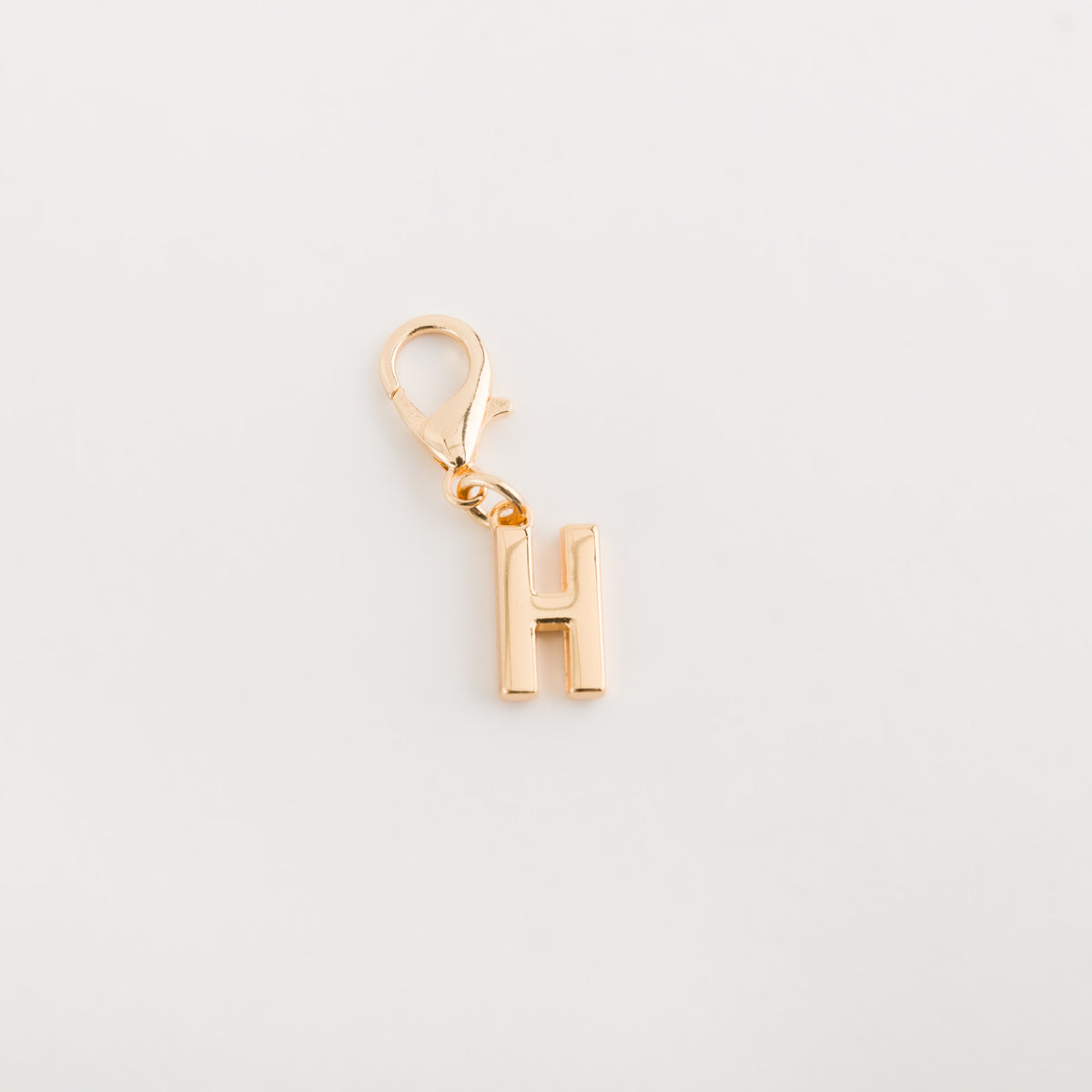 Carpisa Carpisa Letter h Charm Rose Gold Plated Initial Pendant with Lobster Clasp