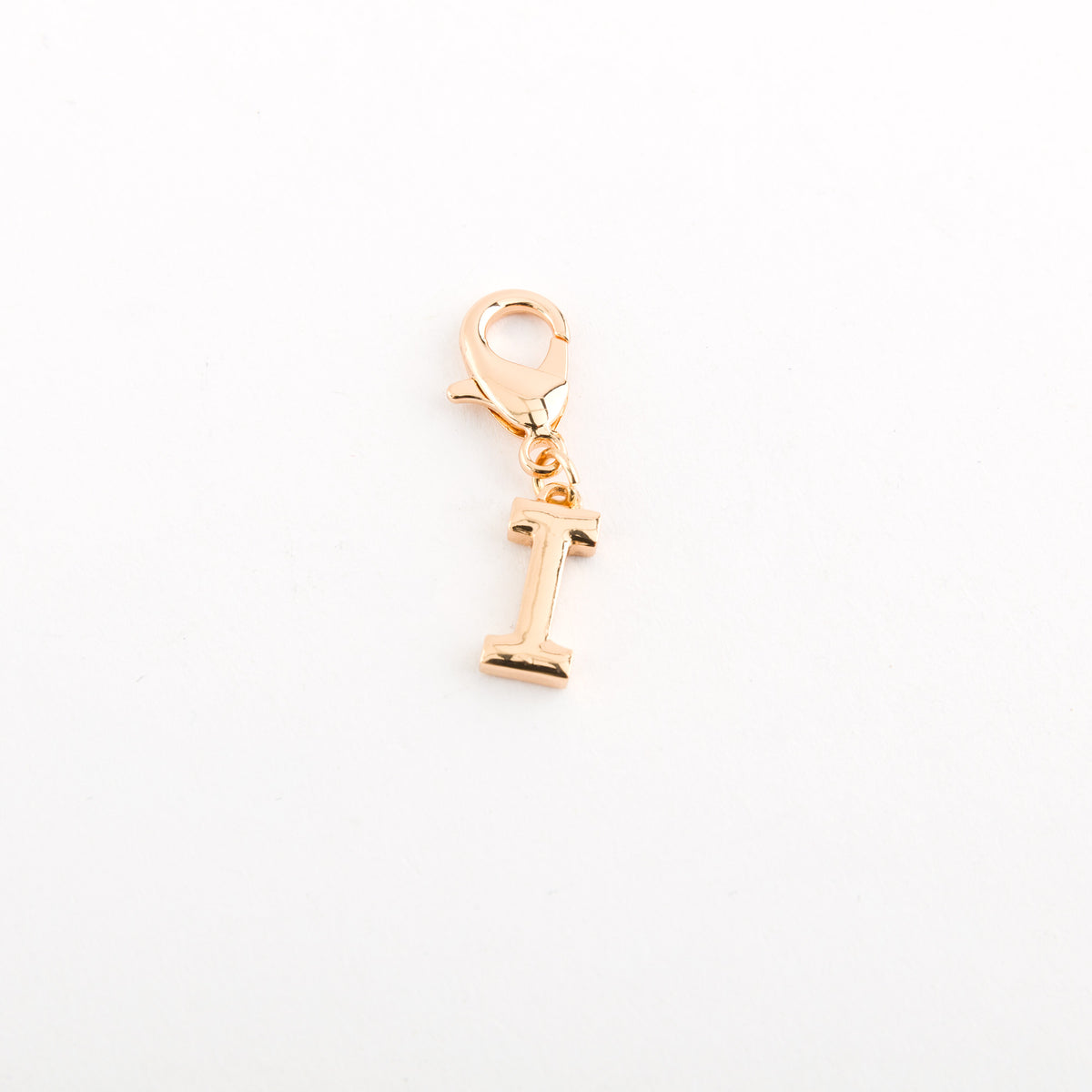 Carpisa Carpisa Letter I Charm Rose Gold Plated Initial Pendant with Lobster Clasp
