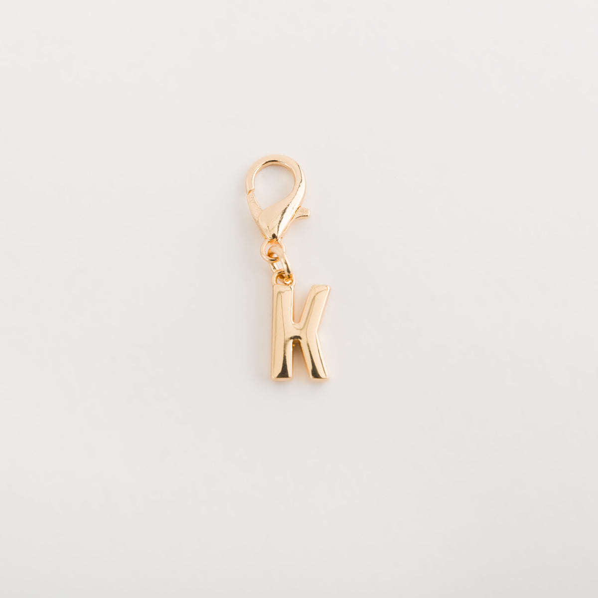 Carpisa Carpisa Letter K Charm Rose Gold Plated Initial Pendant with Lobster Clasp