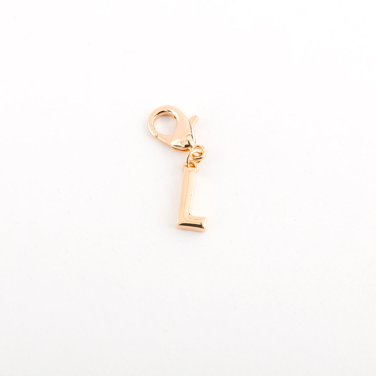 Carpisa Carpisa Letter L Charm Rose Gold Plated Initial Pendant with Lobster Clasp
