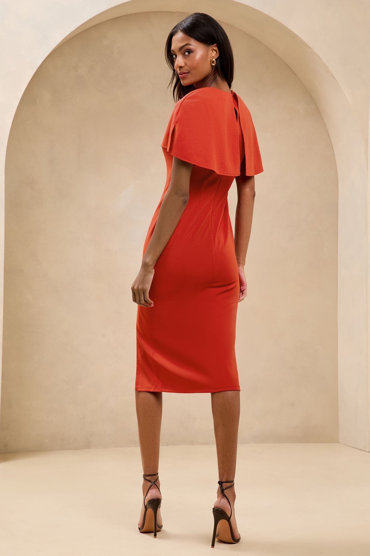 Lipsy London Cape Bodycon Midi Dress