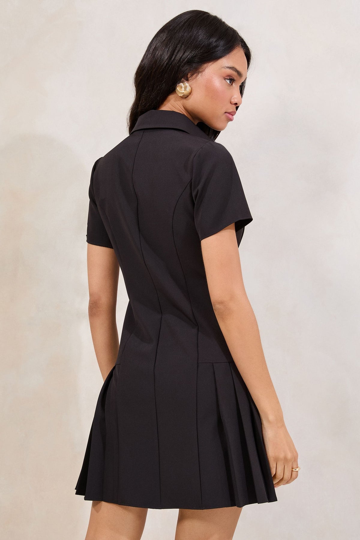 Lipsy London Military Button Shirt Dress
