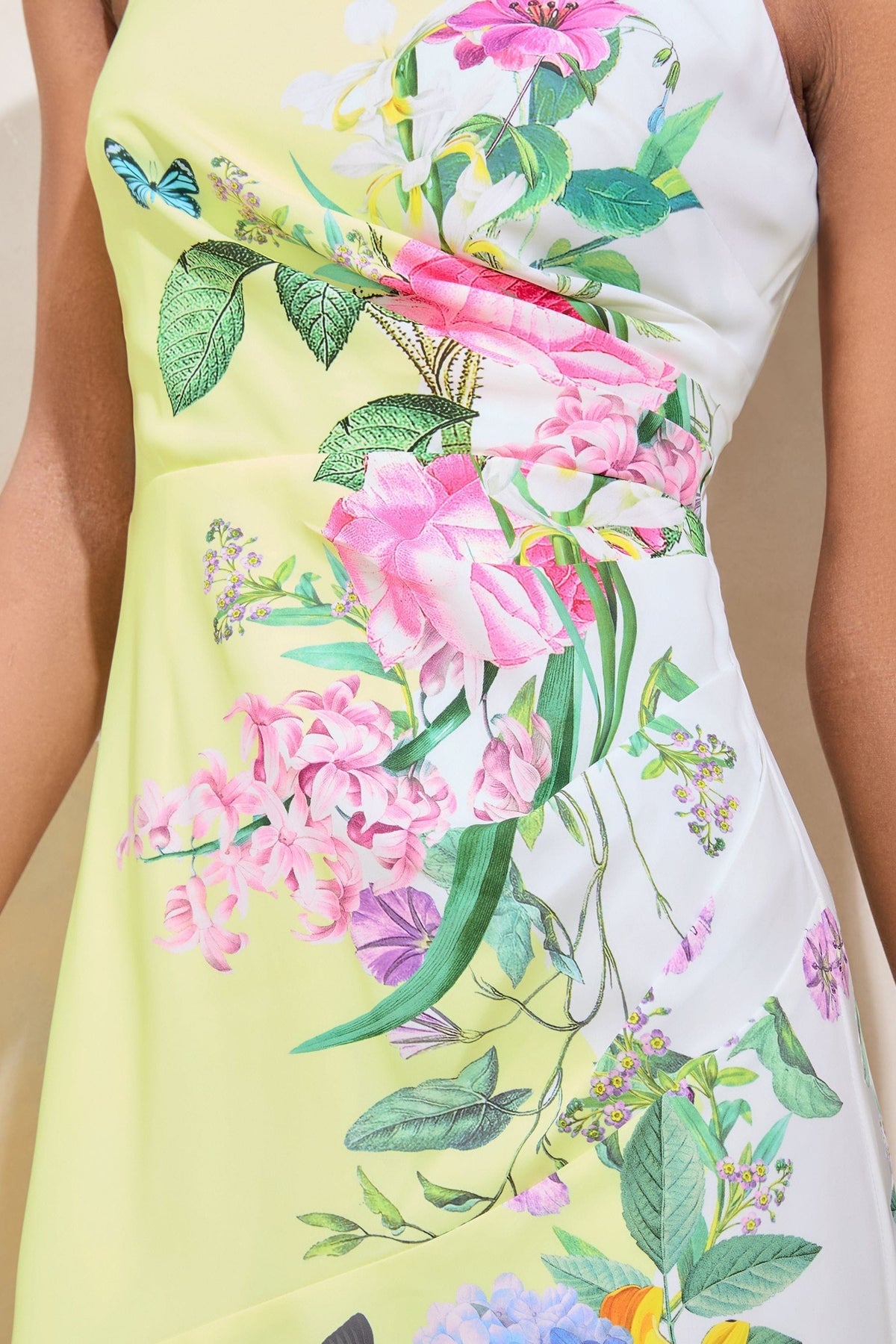 Lipsy London Meadow Print Halter Midi Dress