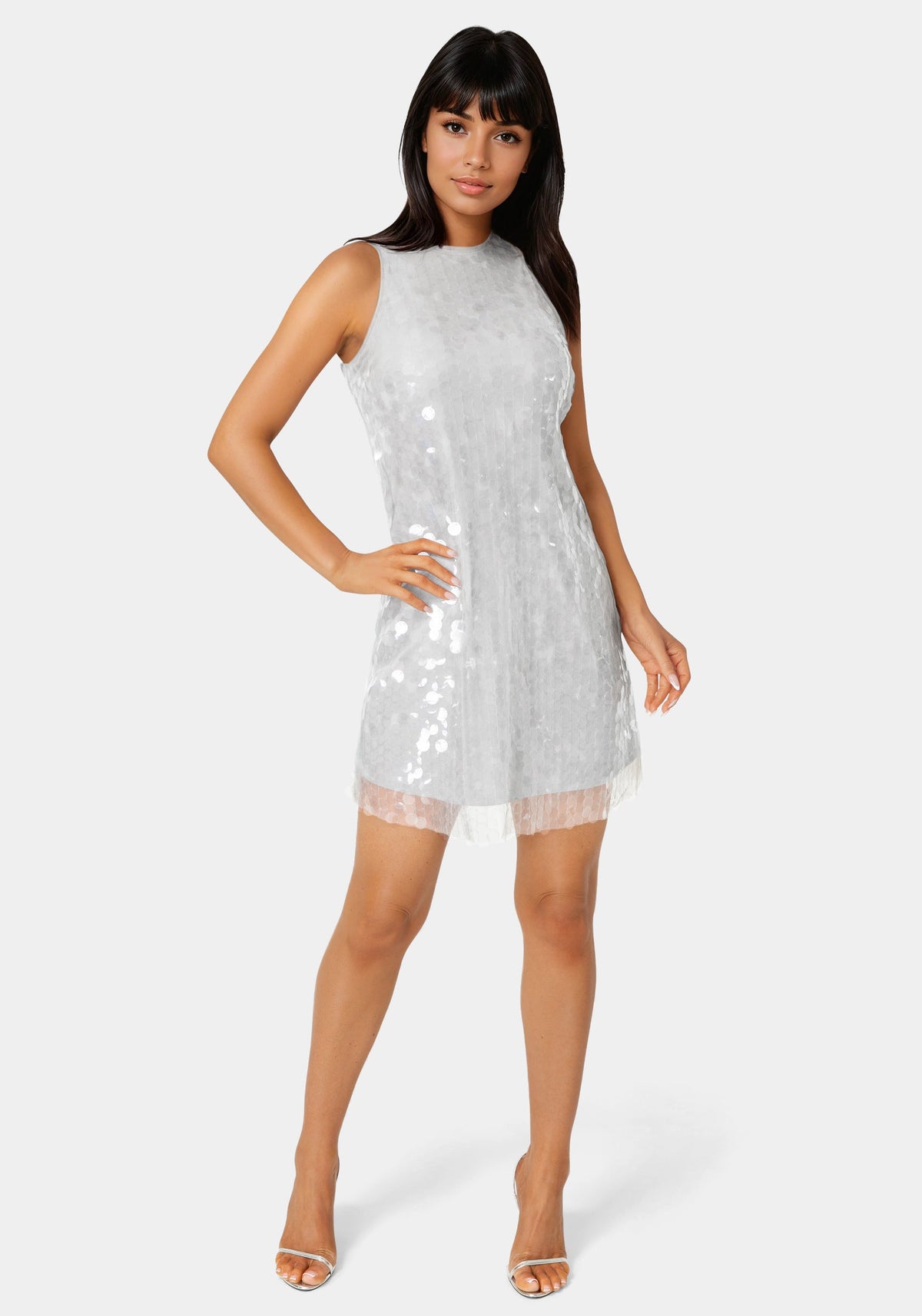 Bebe Clear Sequin Dress