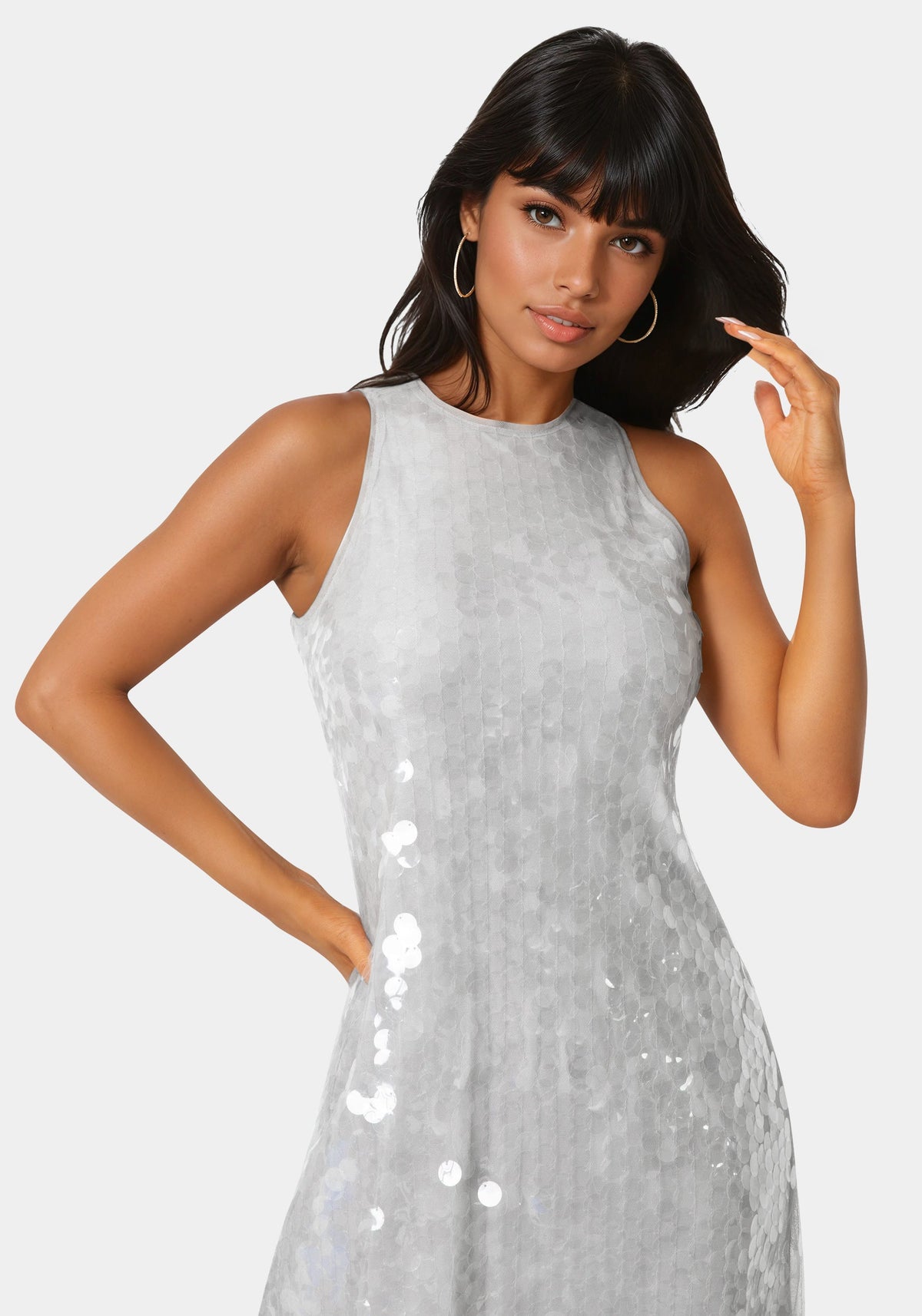Bebe Clear Sequin Dress