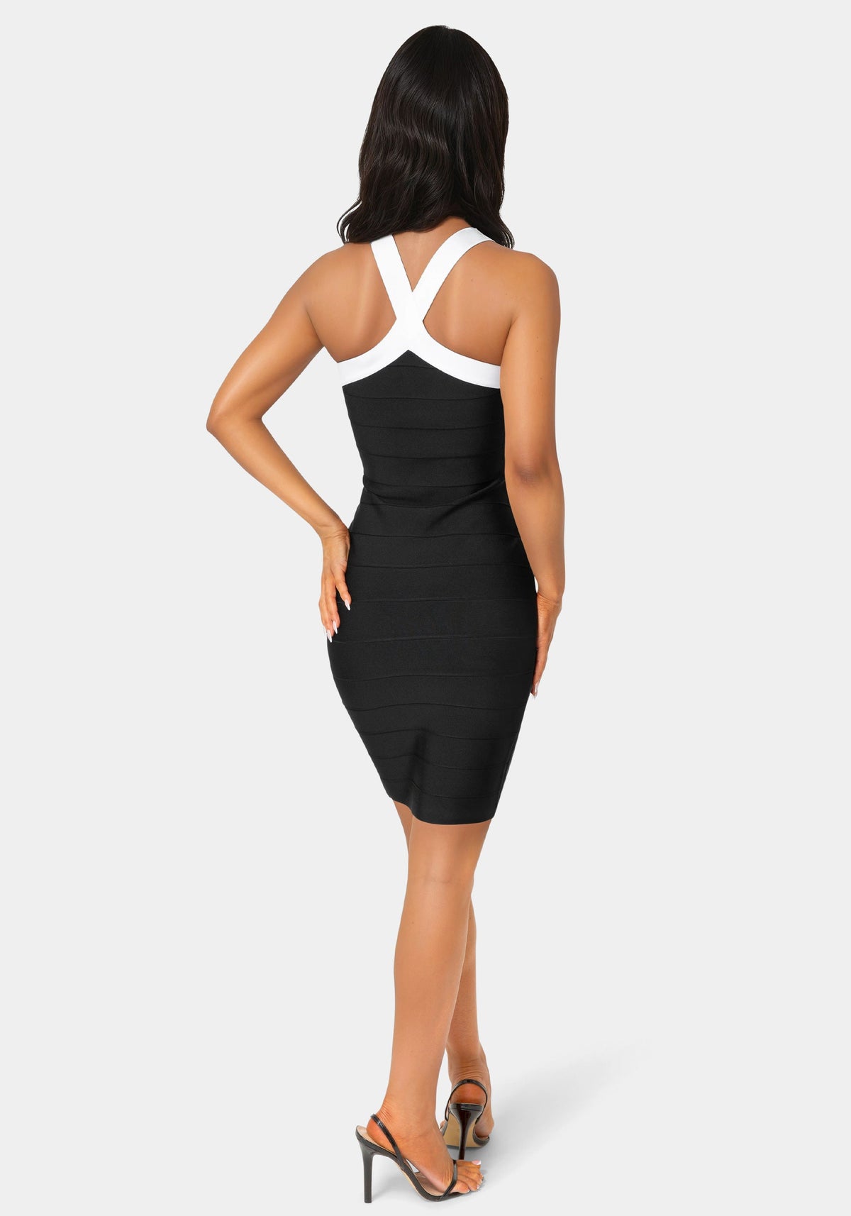 Bebe Halter Bandage Dress
