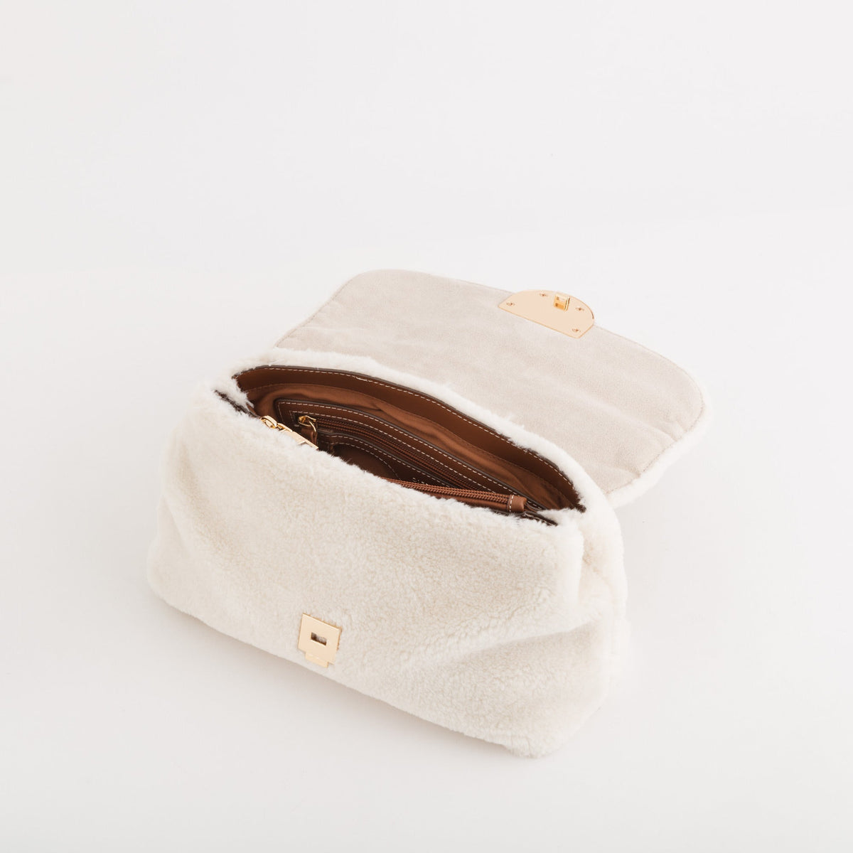 Carpisa Carpisa AOSTA Luxe Shearling Crossbody Bag