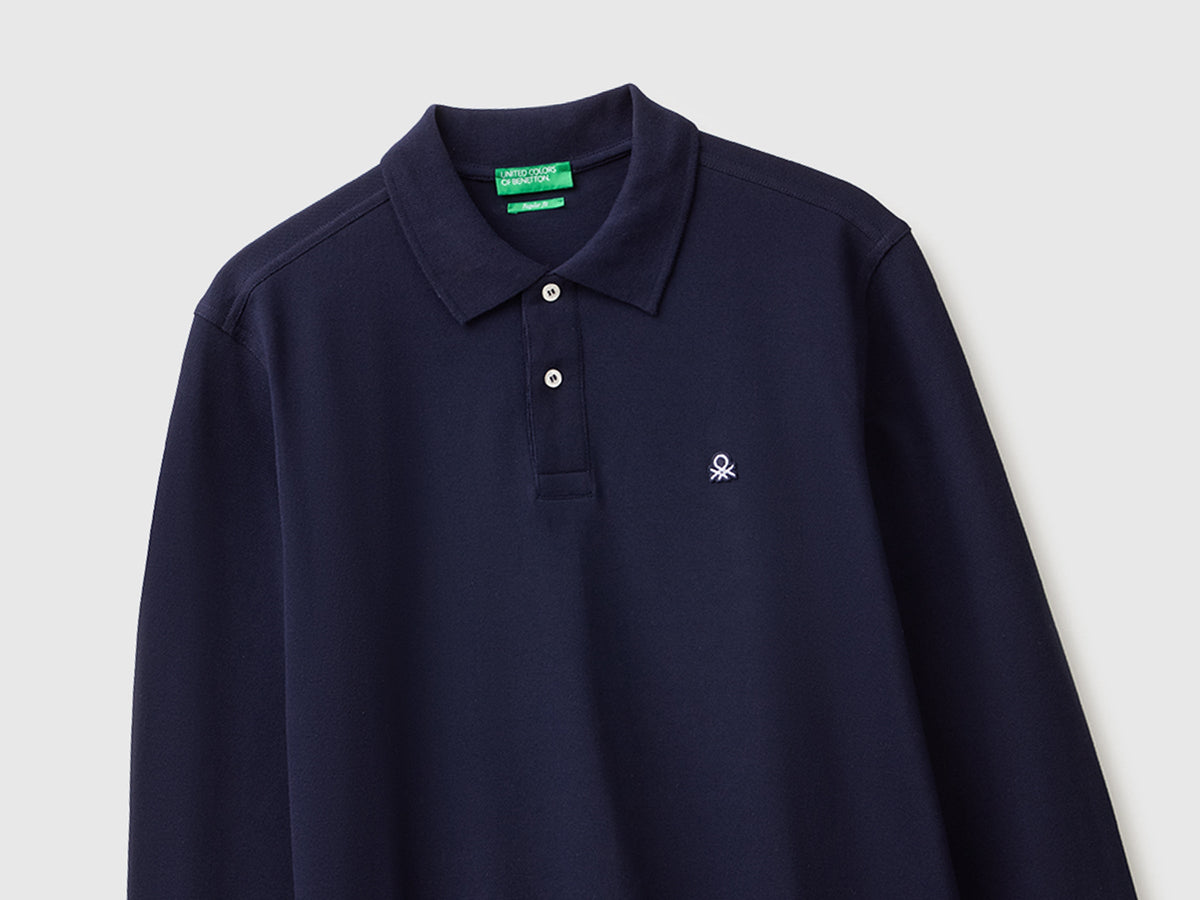 Benetton Long sleeve cotton polo