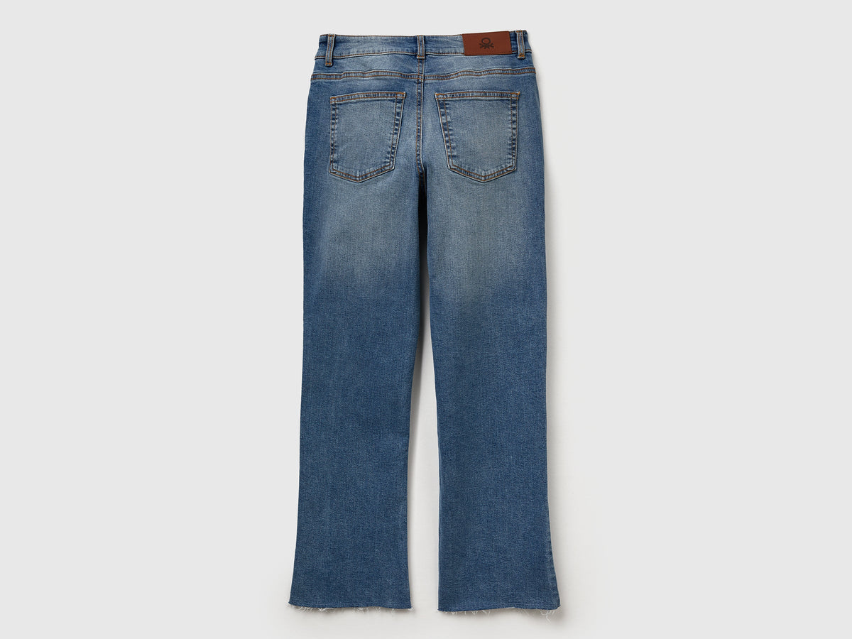 Benetton Cropped cotton jeans