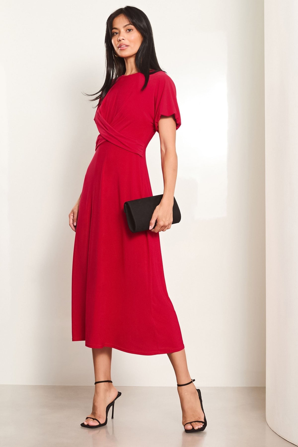 Lipsy London Cross-Front Midi Dress