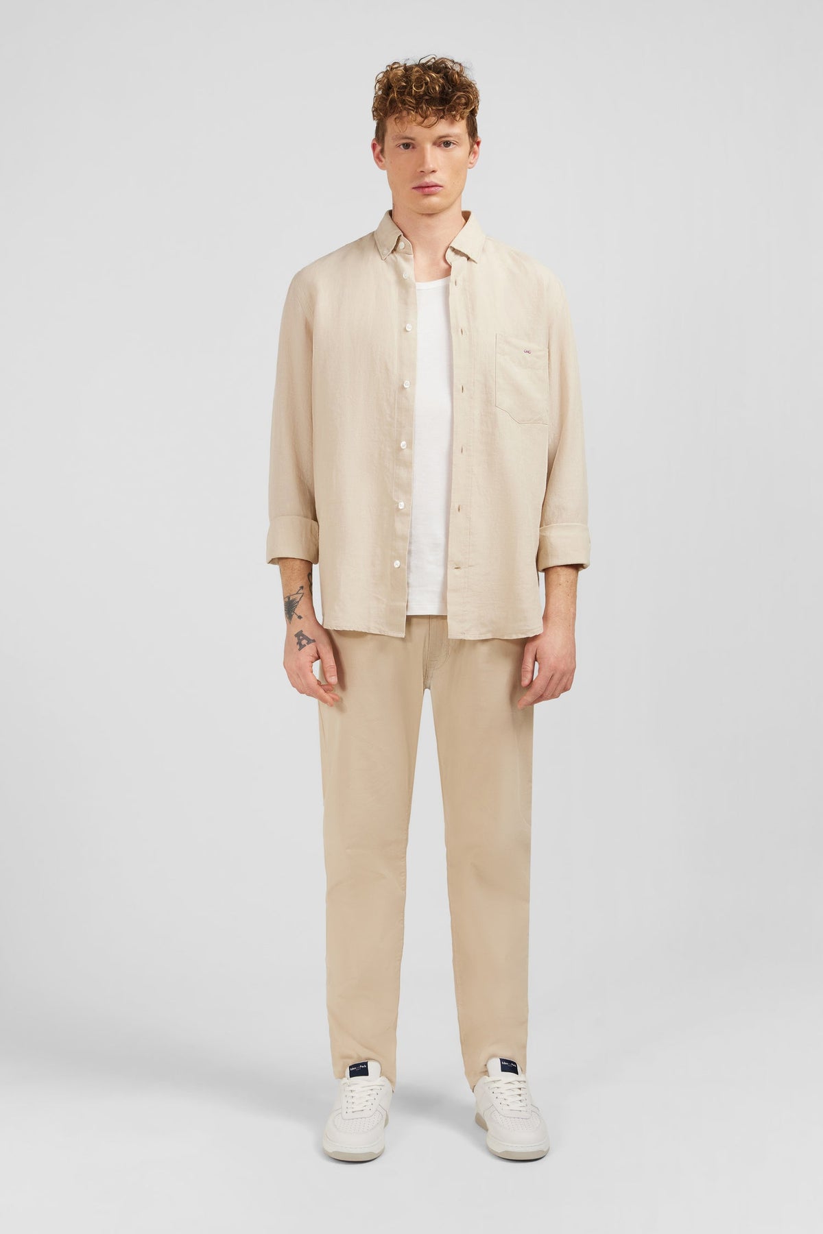 Eden Park Regular-Fit Linen Pocket Shirt