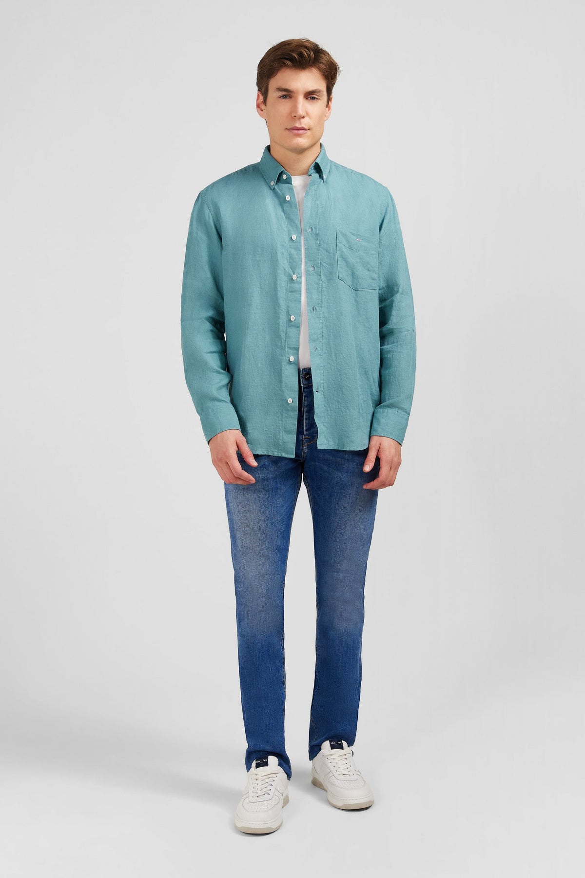 Eden Park Regular-Fit Linen Pocket Shirt