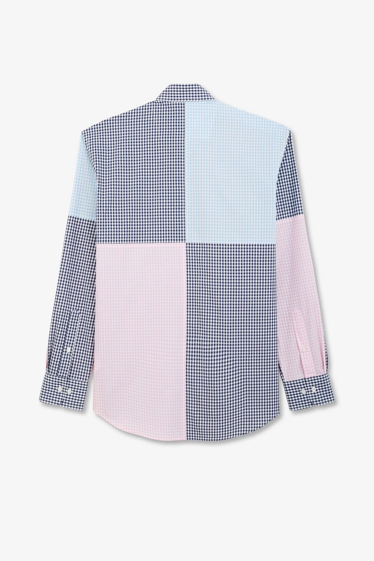 Eden Park Regular-Fit Patchwork Check Shirt