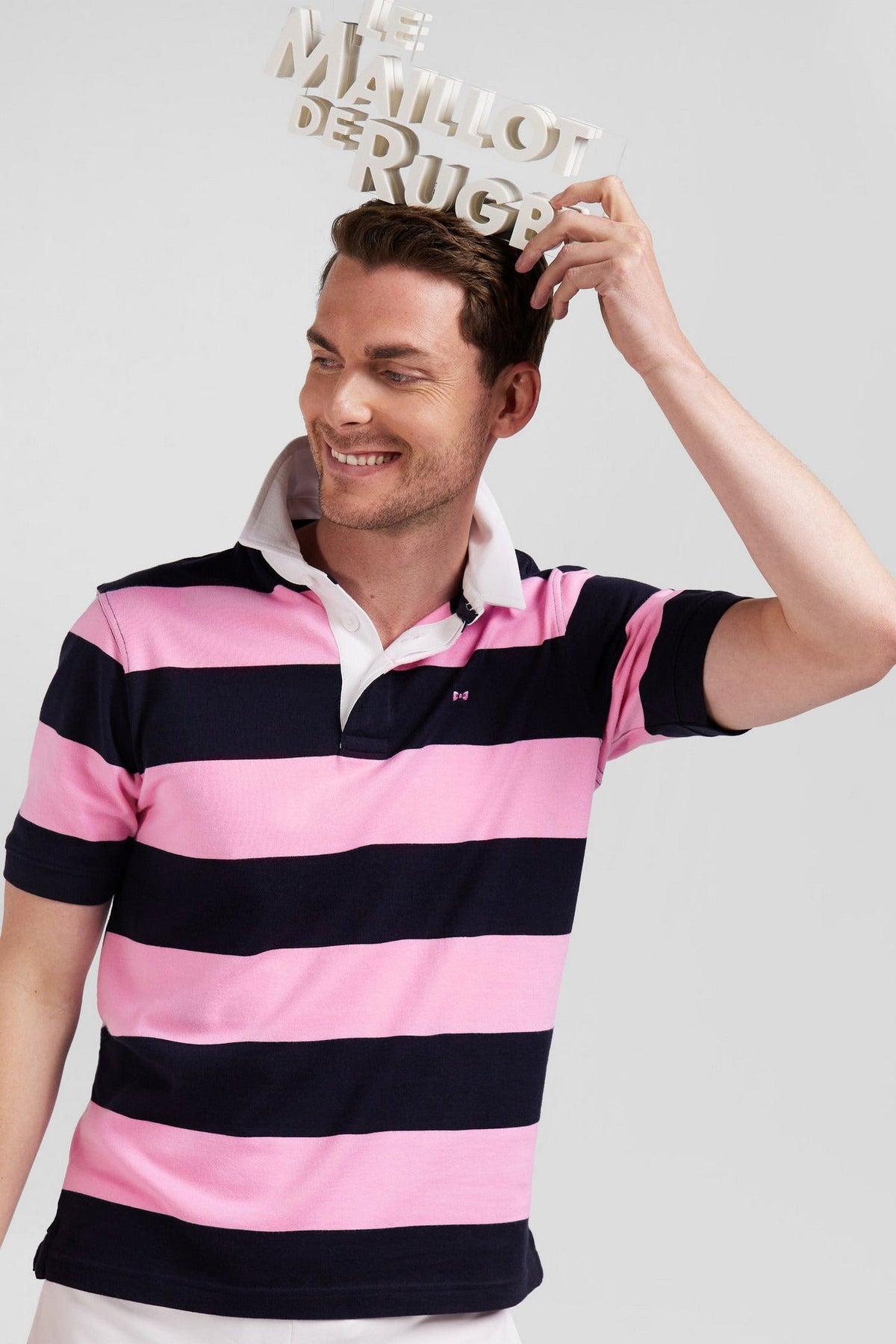 Eden Park Short-Sleeve Striped Rugby Shirt