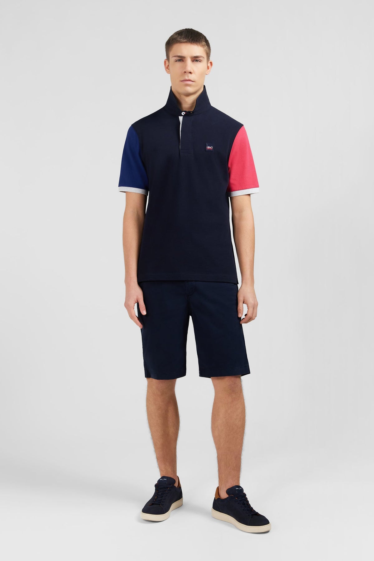 Eden Park Short-Sleeve Colour-Block Rugby Shirt