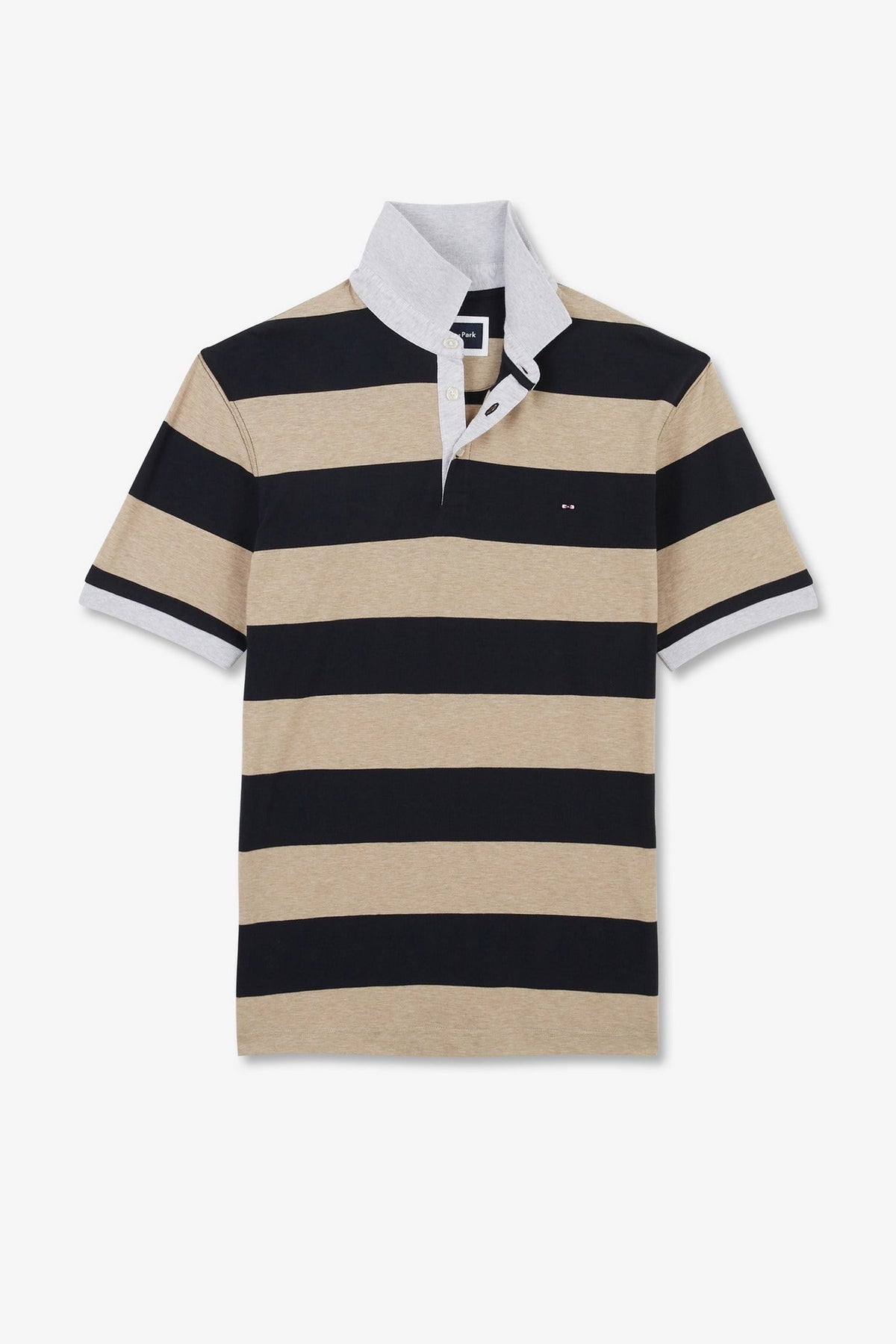 Eden Park Short-Sleeve Striped Rugby Polo
