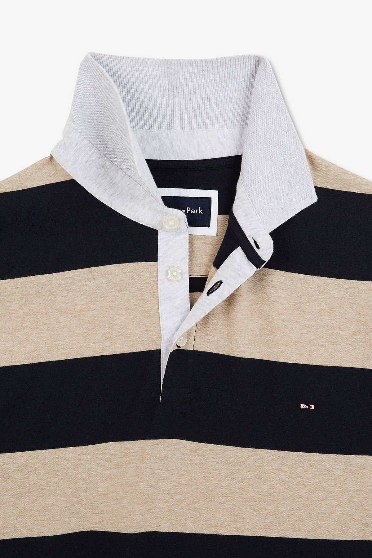 Eden Park Short-Sleeve Striped Rugby Polo