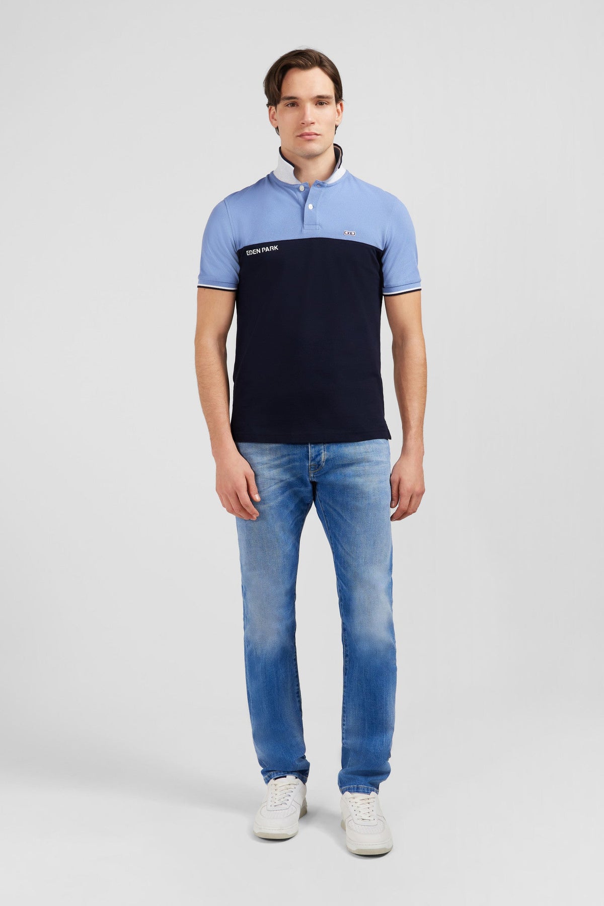 Eden Park Colour-Block Regular-Fit Polo Shirt