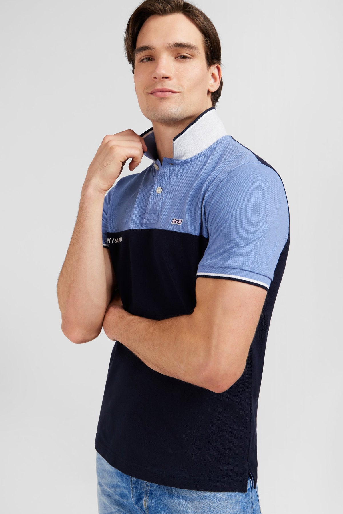 Eden Park Colour-Block Regular-Fit Polo Shirt