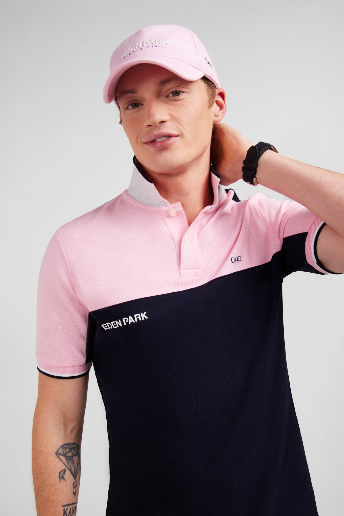 Eden Park Colour-Block Regular-Fit Polo Shirt