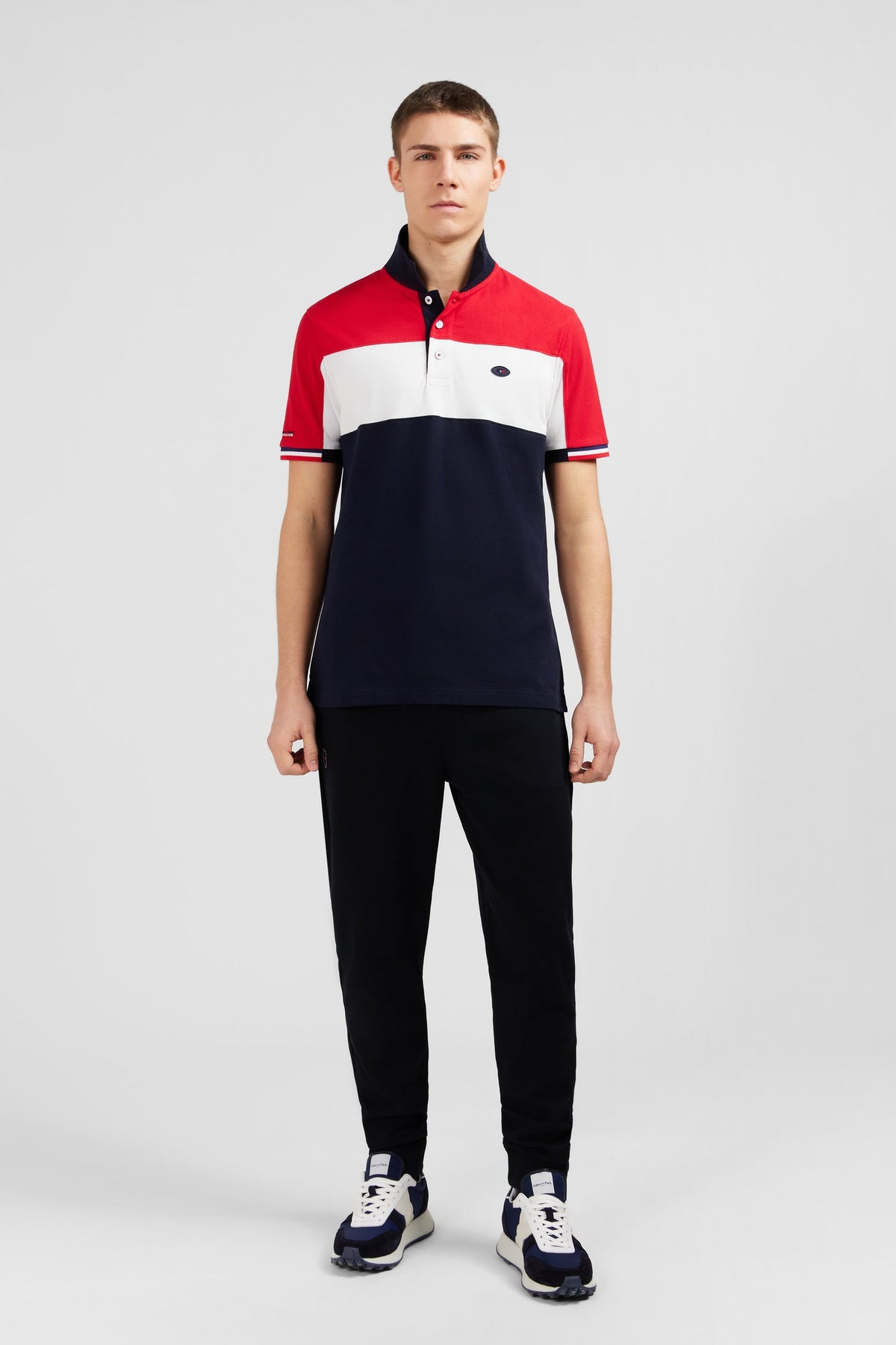 Eden Park Tri-Colour Block Polo Shirt