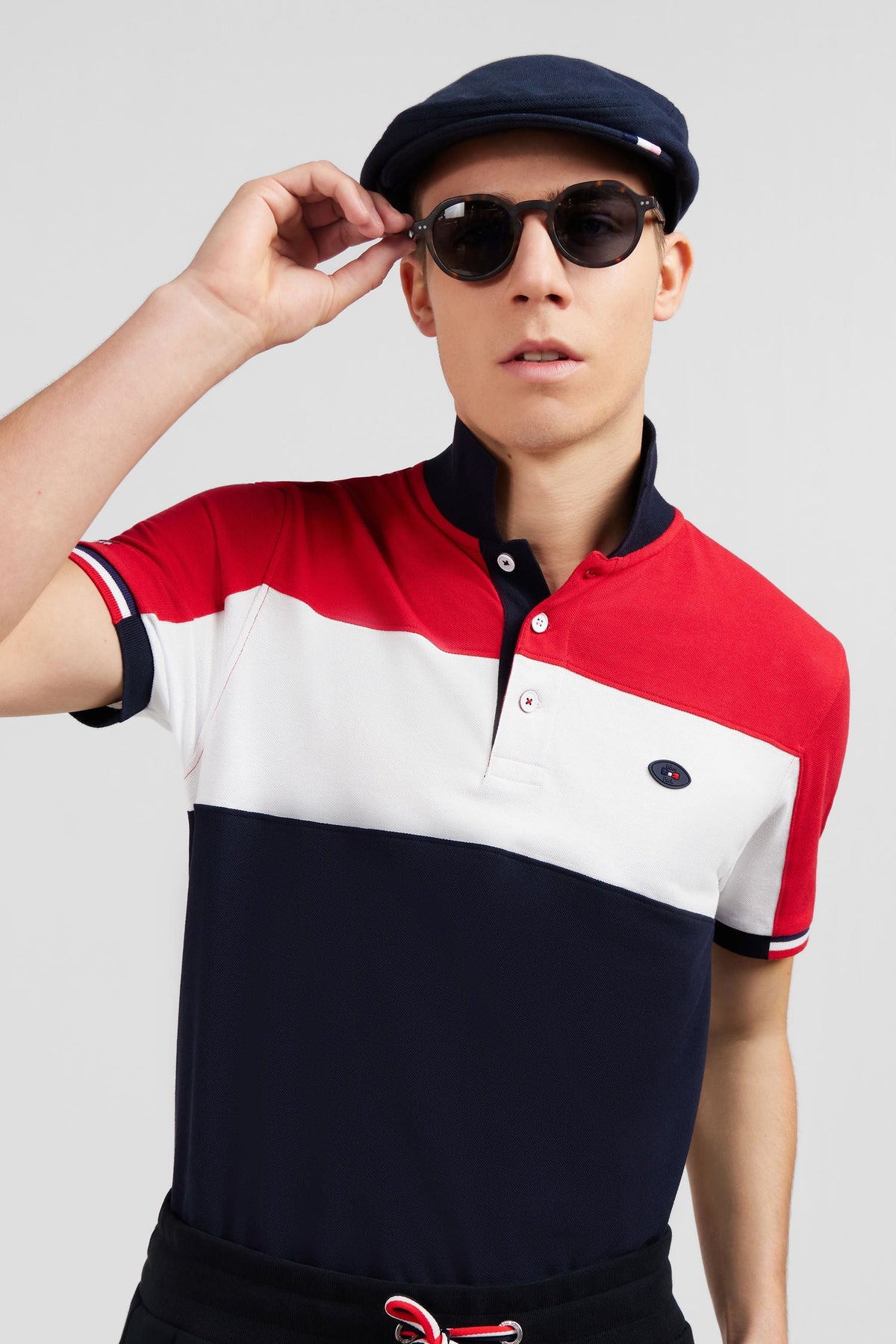 Eden Park Tri-Colour Block Polo Shirt