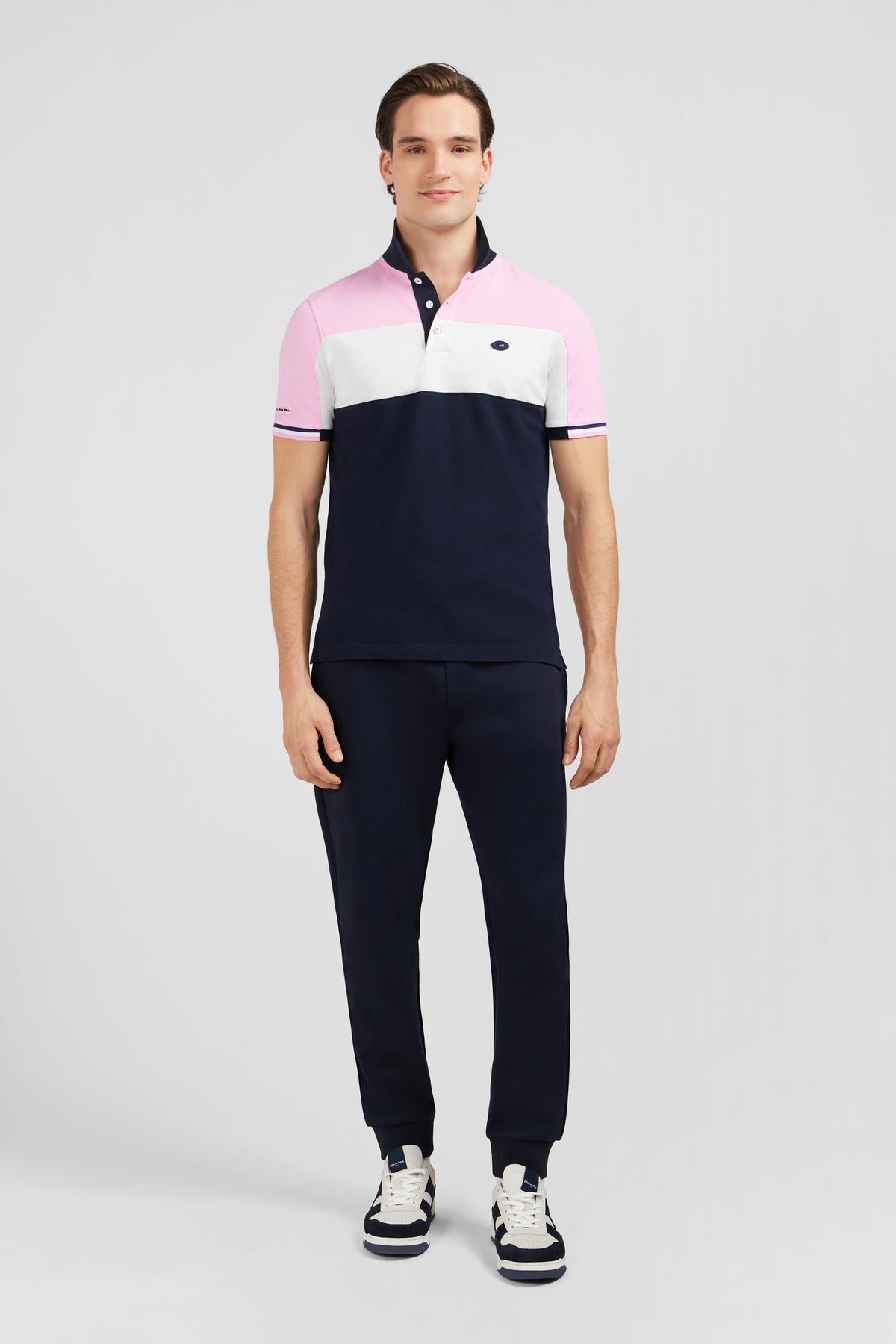 Eden Park Tri-Colour Block Polo Shirt