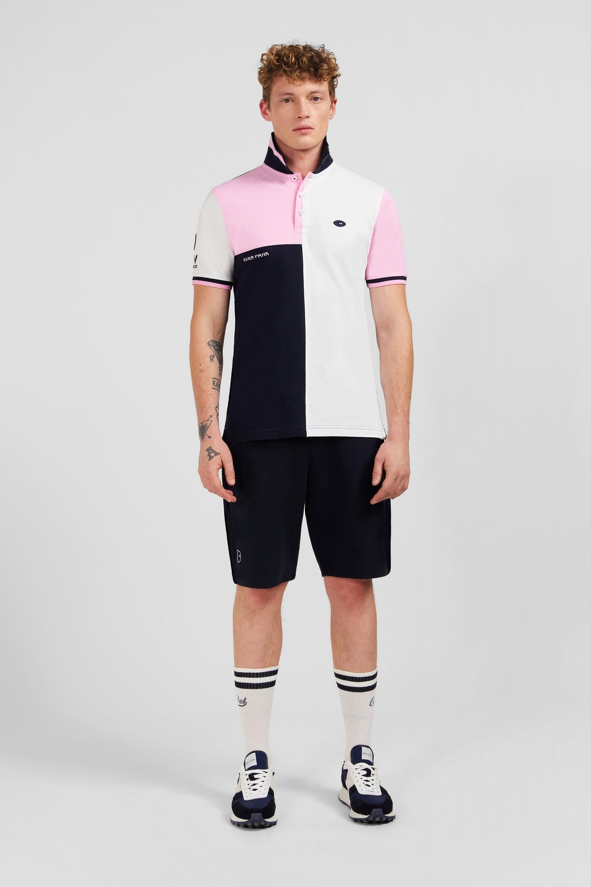 Eden Park Patchwork Colour-Block Polo Shirt