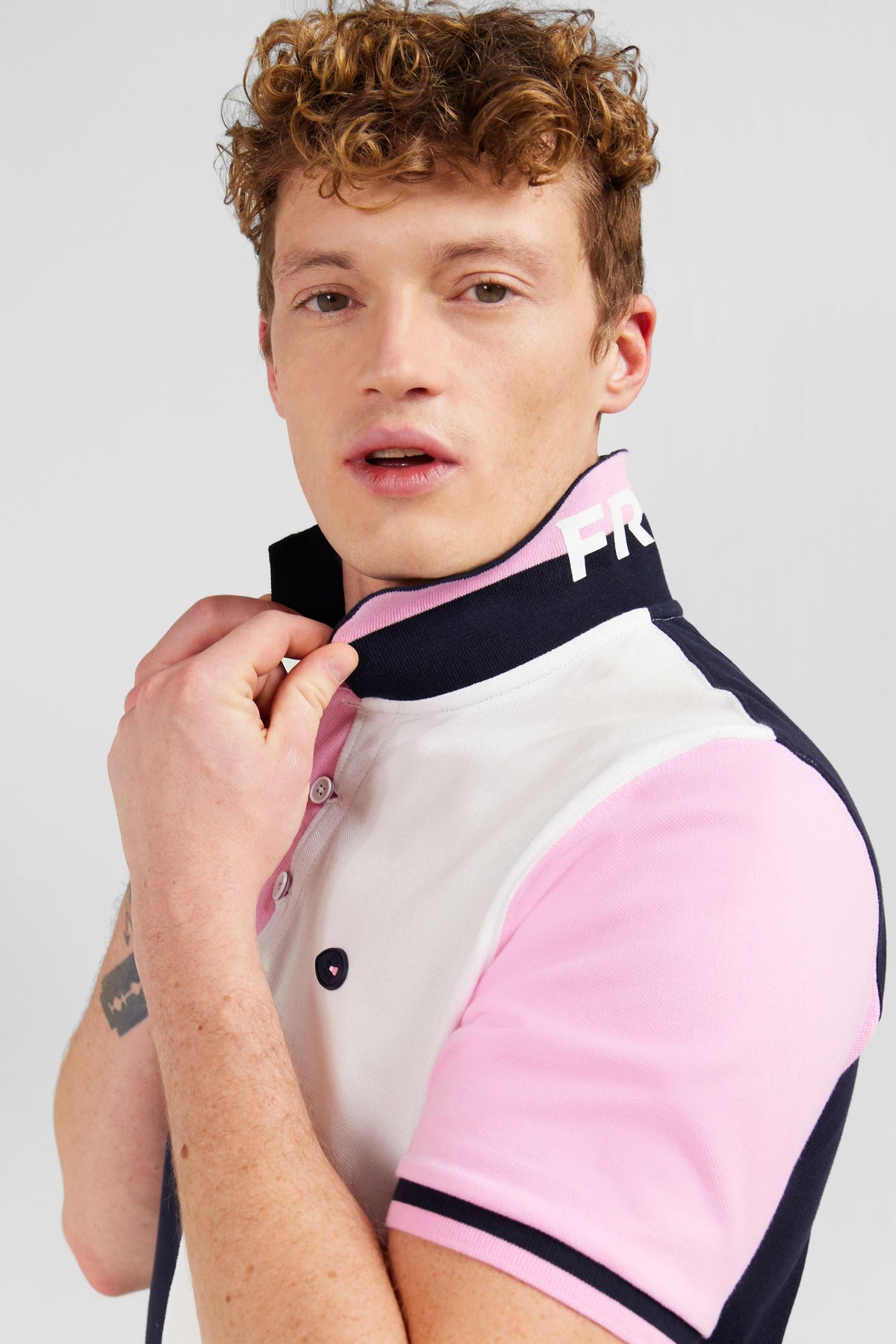 Eden Park Patchwork Colour-Block Polo Shirt