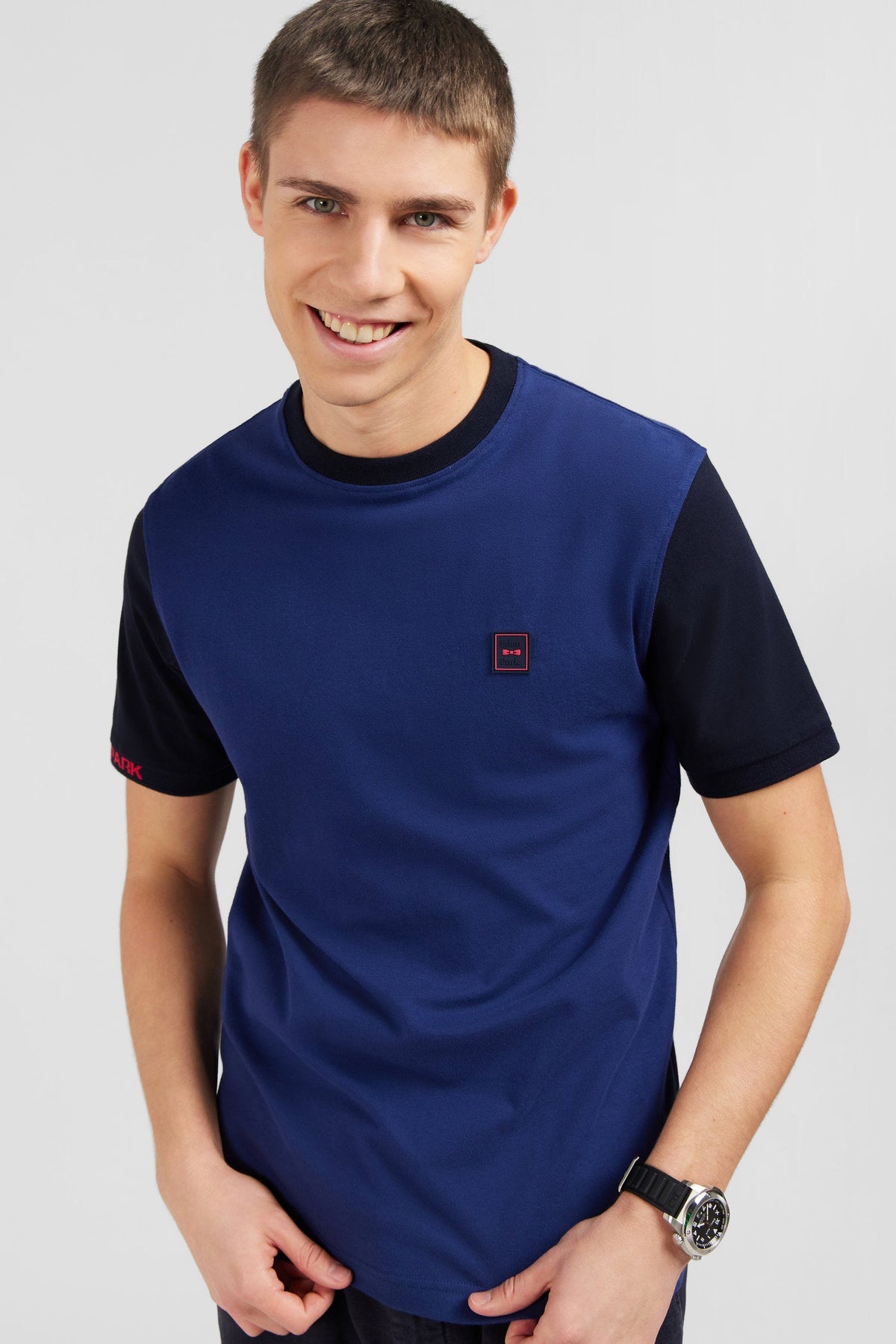 Eden Park Two-Tone Crew-Neck T-Shirt