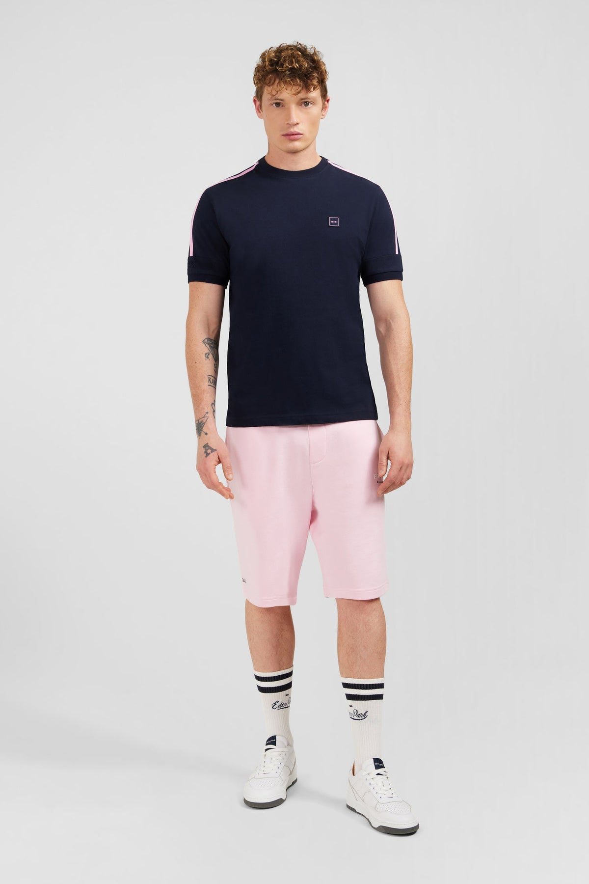 Eden Park Shoulder-Stripe Crew-Neck T-Shirt