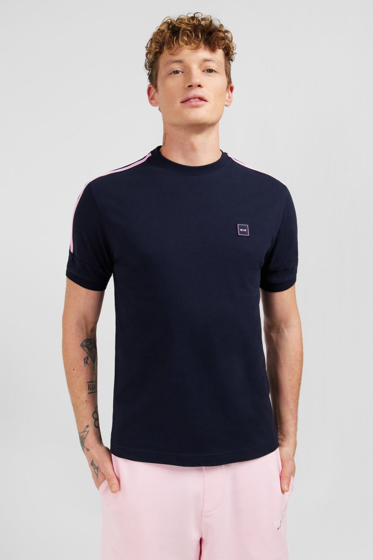 Eden Park Shoulder-Stripe Crew-Neck T-Shirt