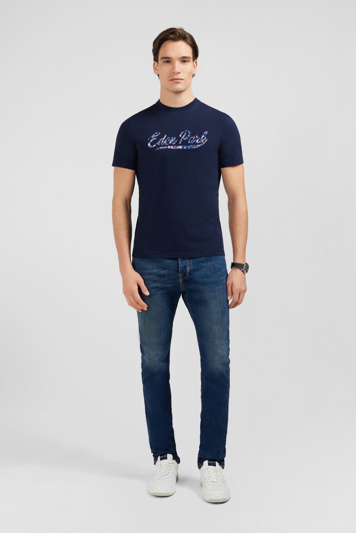 Eden Park Floral Script Logo T-Shirt