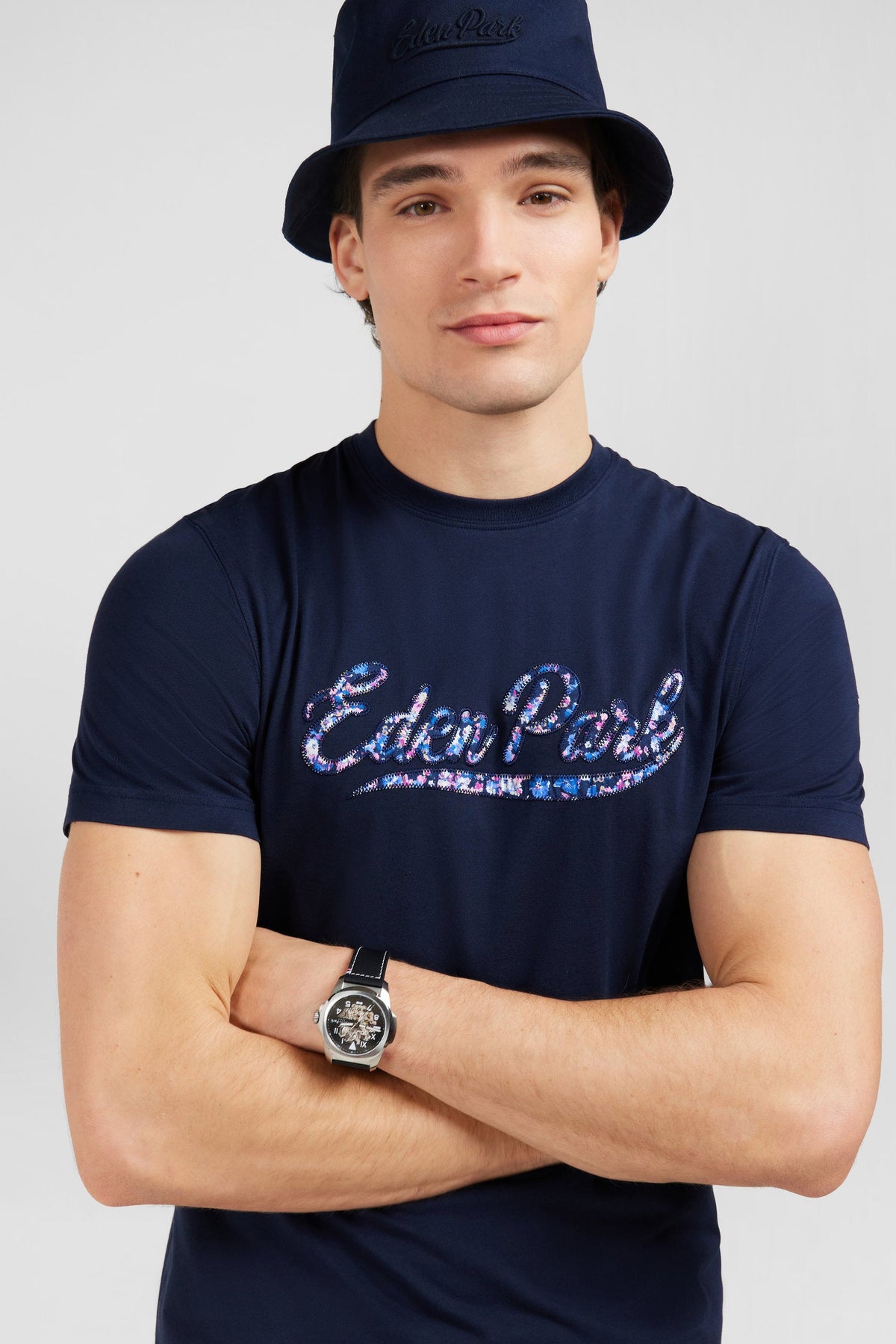 Eden Park Floral Script Logo T-Shirt
