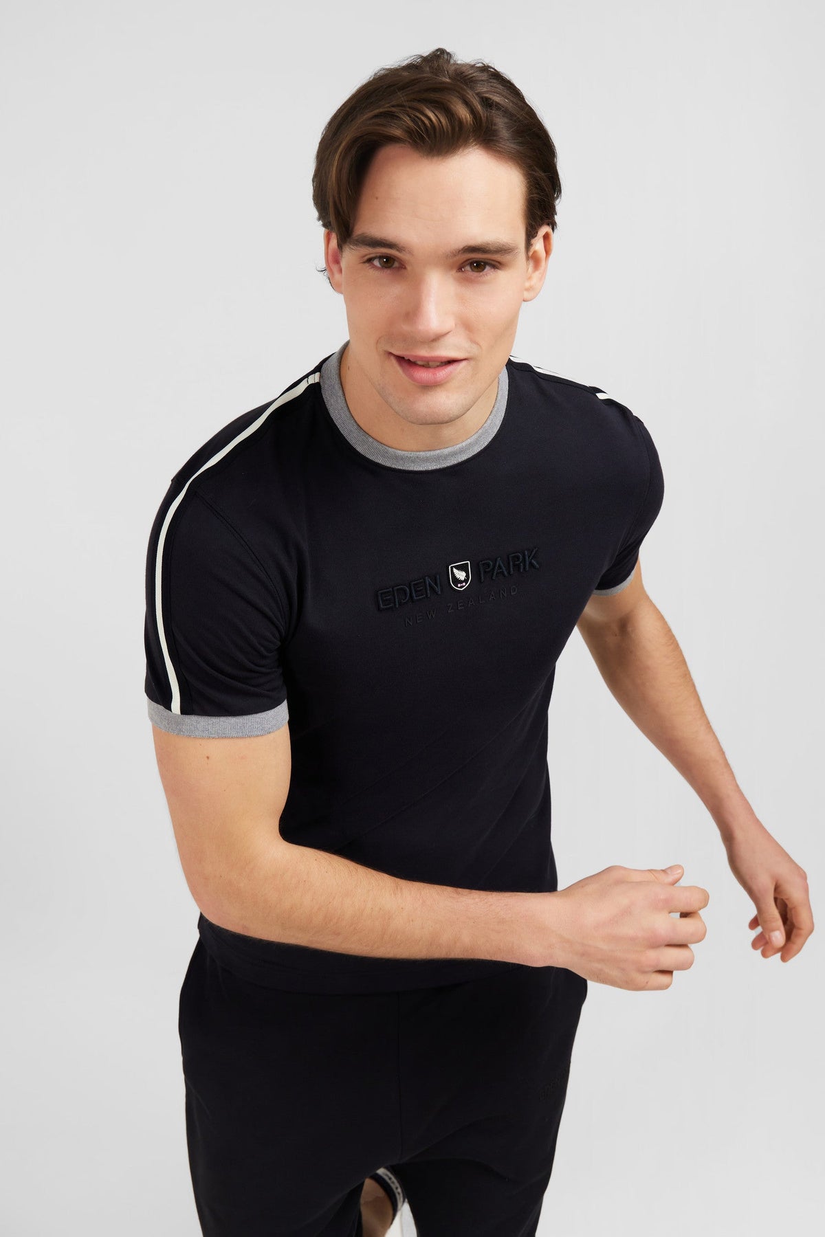 Eden Park Contrast-Trim Logo T-Shirt