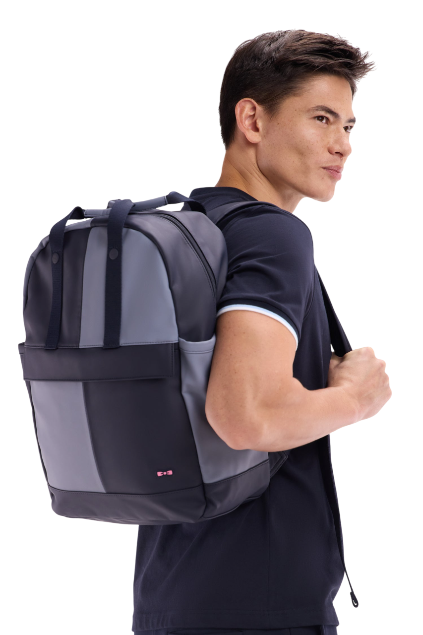 Eden Park Navy And Gray Rubber Cut And Sew Backpack